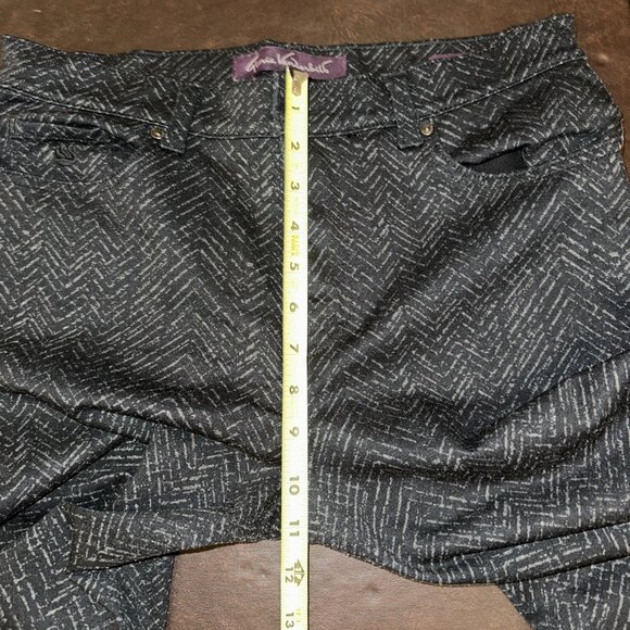 Gloria Vanderbilt Amanda Black Patterned Stretch Pants Size 12 - Picture 5 of 6